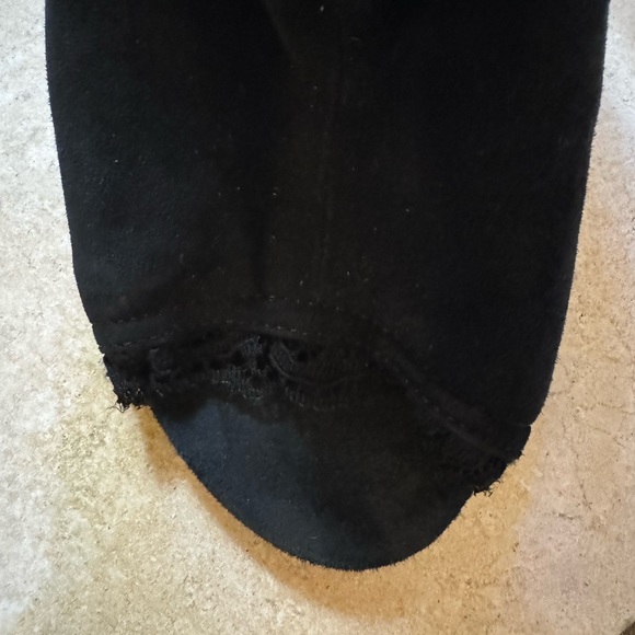 Dolce and Gabbana Black Suede Charm Tie Around Peep Toe Ankle Boots - Picture 8 of 11